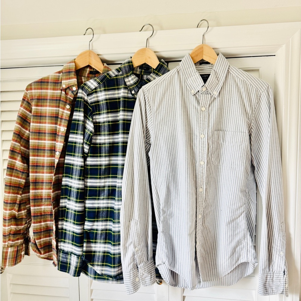 3 Men’s J.Crew Oxford Shirts slim fit S